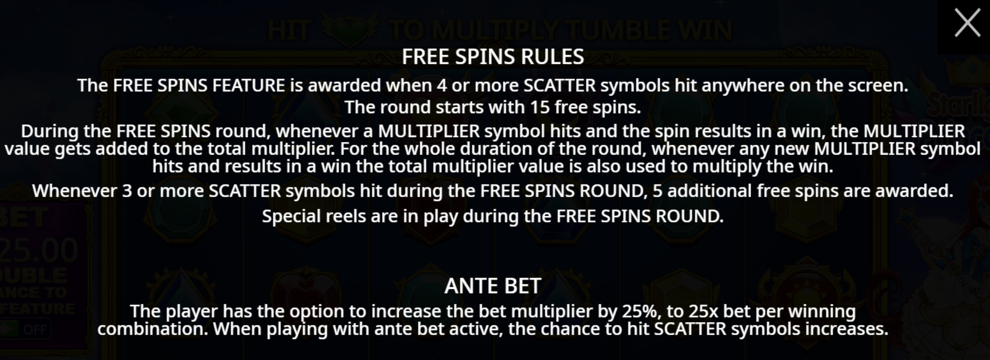 Zasady darmowych spinów w Starlight Princess